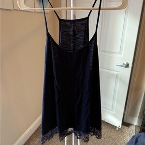 Maurices Deep Blue Cami with Lace Detail